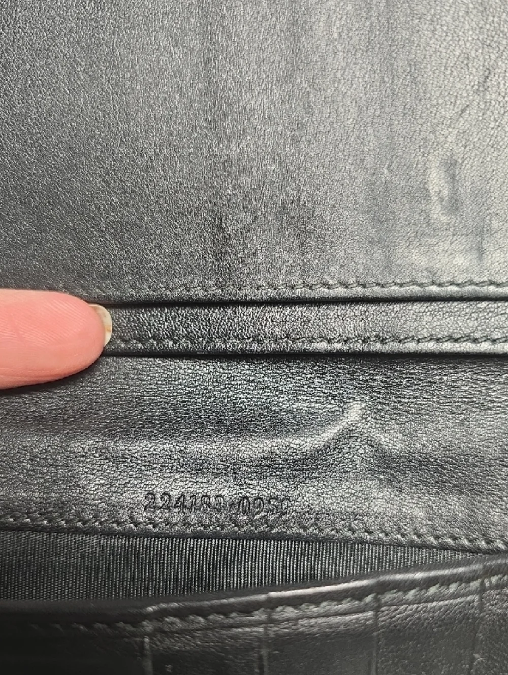 Gucci Guccissima Black Embossed GG Leather Long Wallet Vintage